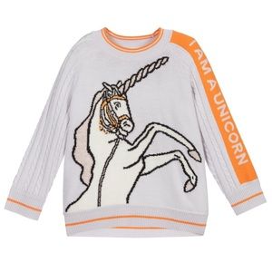 Burberry Kids Unicorn Sweater - White and Orange